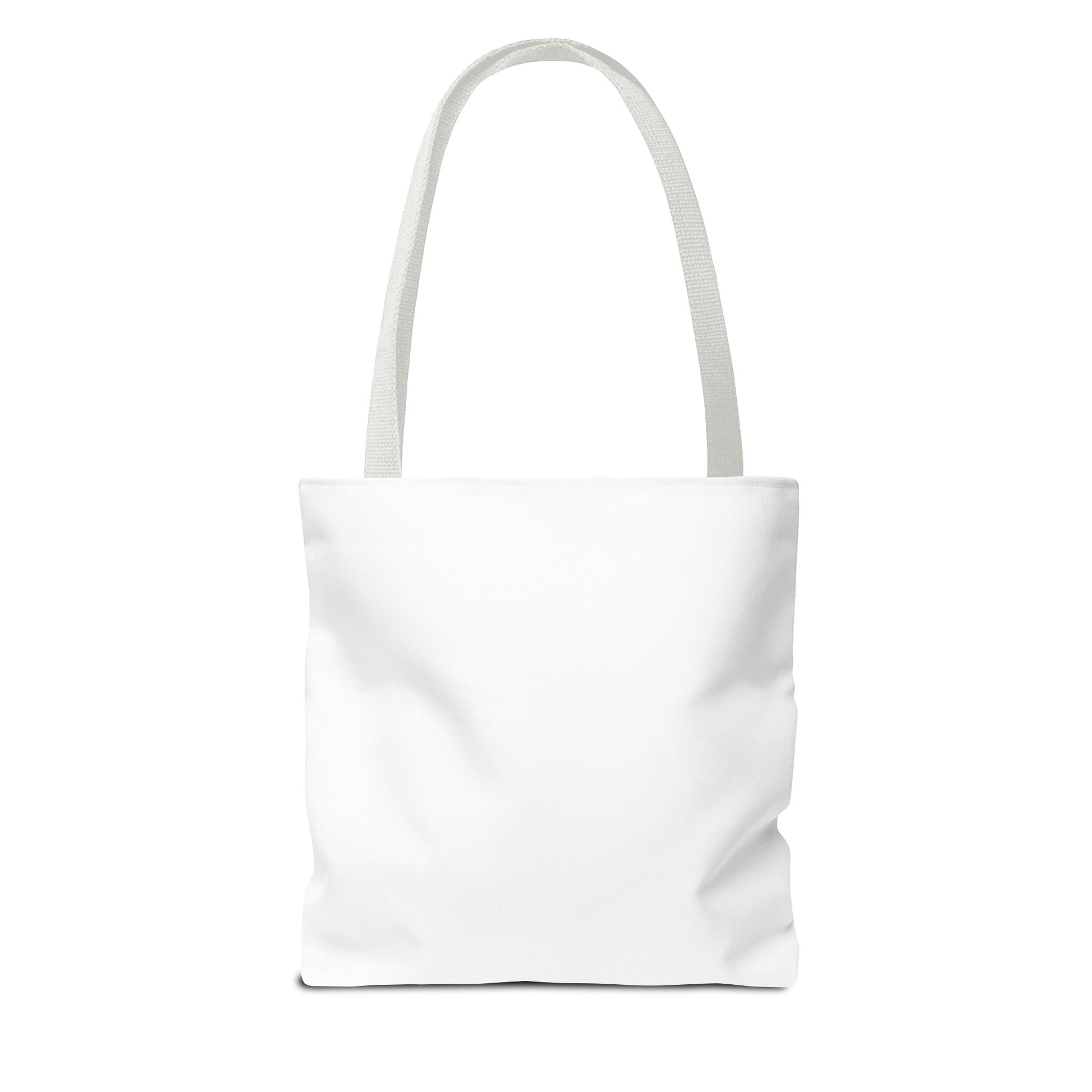 White tote bag on a white background